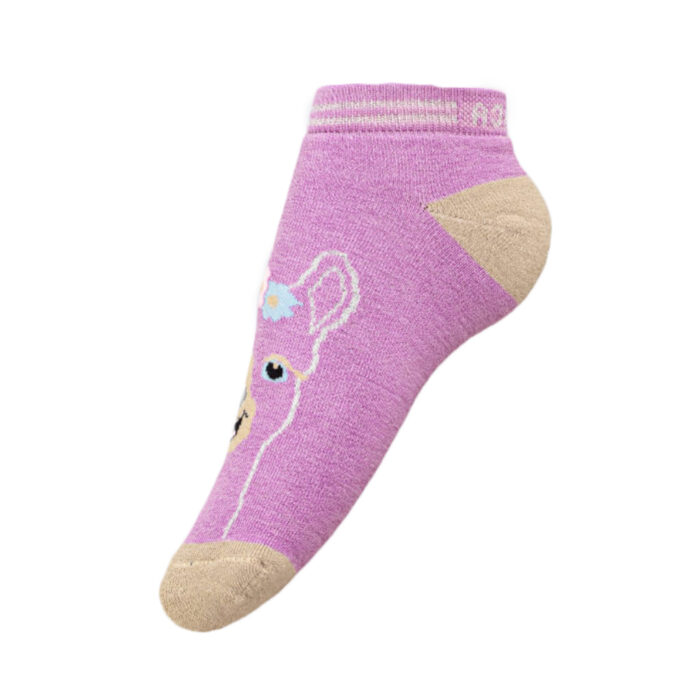 Ankle Face Socks - French Pink- Beige
