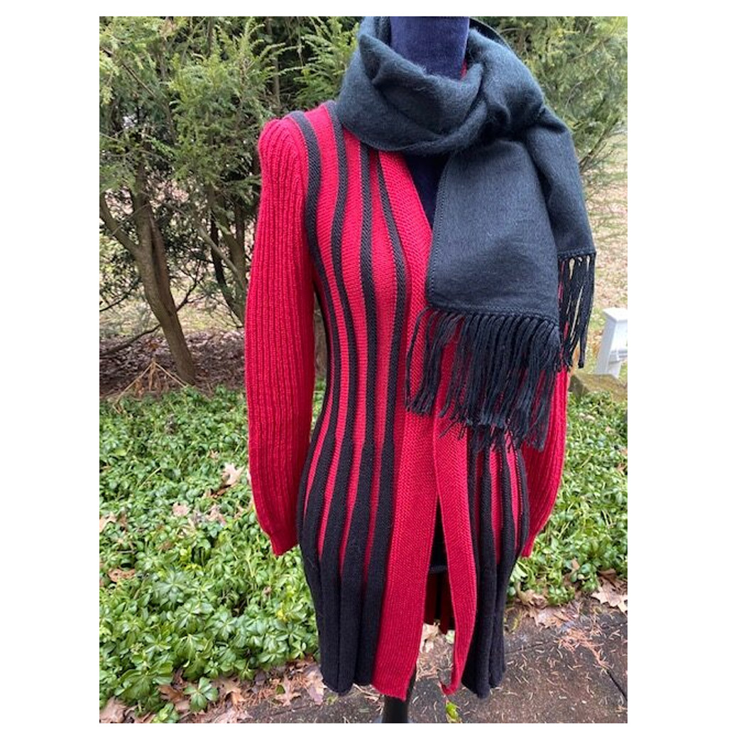 Swing Alpaca Sweater Red-Black